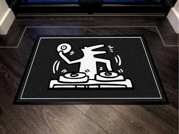Dj Cartoon Dog - Floor Mat