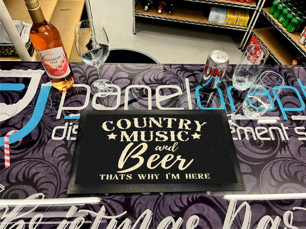 Country Music & Beer - Bar Mat