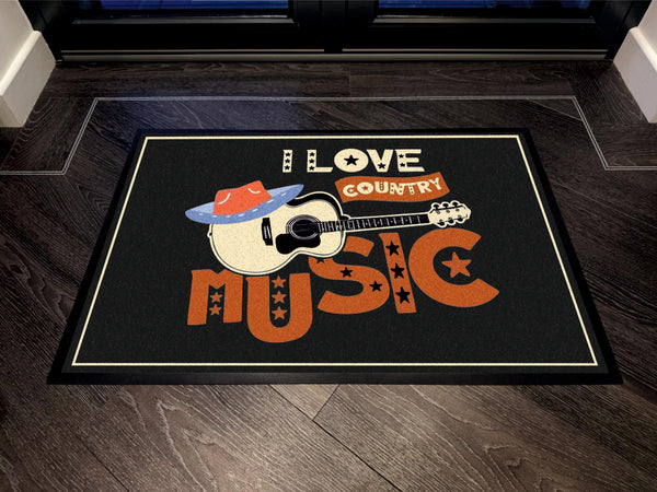 I Love Country Music - Floor Mat