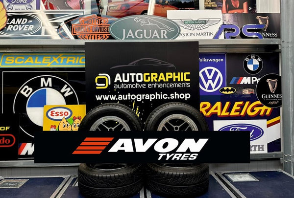 AVON TYRES - Large 5FT Long 3D Effect Sign Black