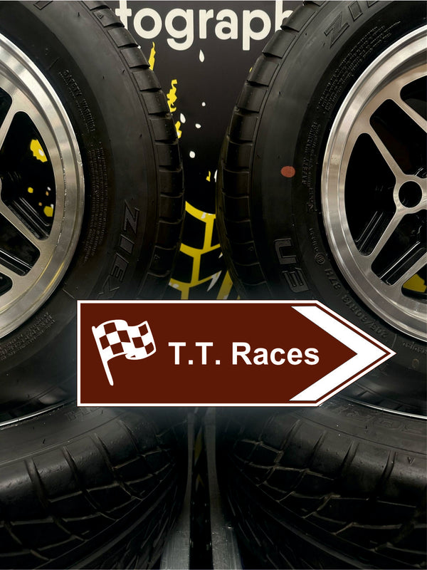T.T. Races Motorbike Race Track - Road Sign - Arrow