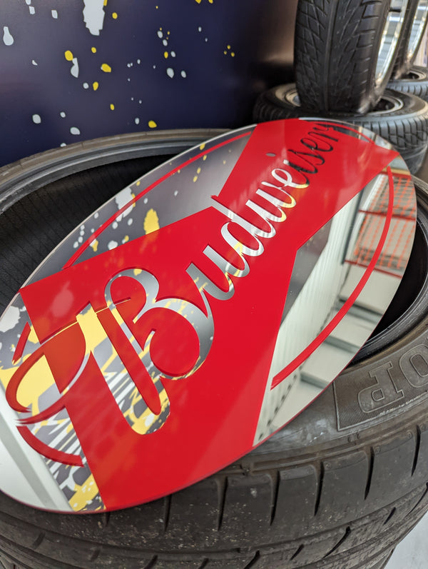 BUDWEISER - Mirror Oval Sign