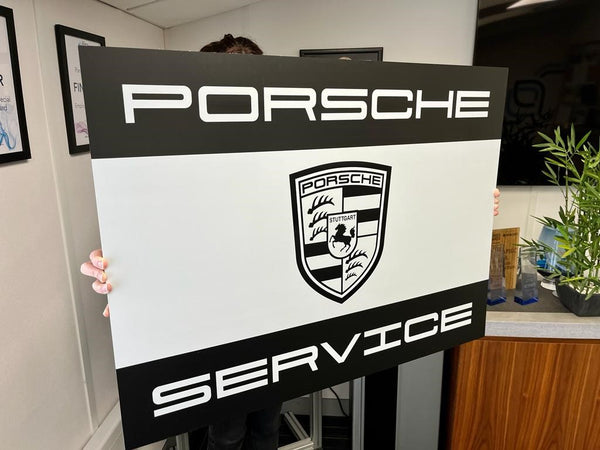 PORSCHE Service Sign - Matt Finish