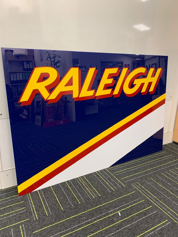 RALEIGH Sign - Blue with Stripes
