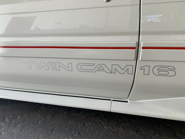 TOYOTA AE82 GT Twin Cam OEM Corolla Decal + Red Stripe Kit