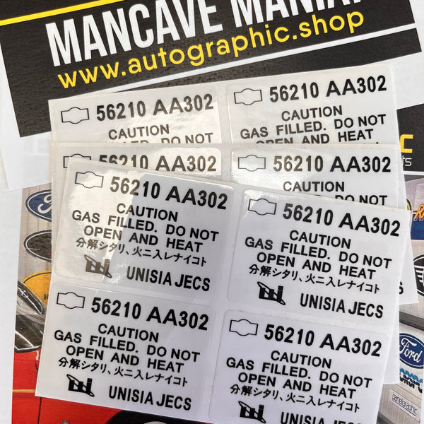 NISSAN R34 GTR Shock Absorber Decals 56110 AA302 (Set of 4)