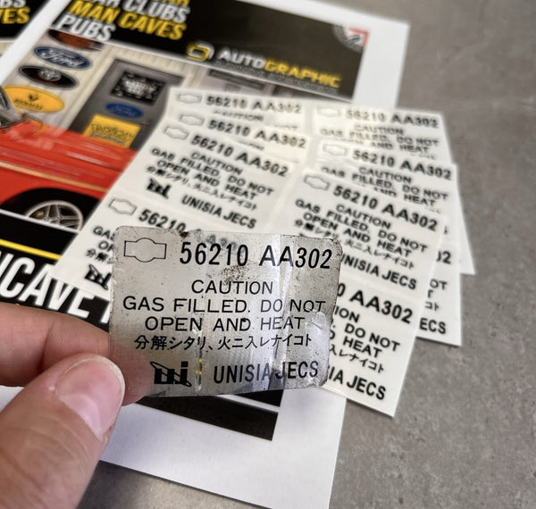 NISSAN R34 GTR Shock Absorber Decals 56110 AA302 (Set of 4)