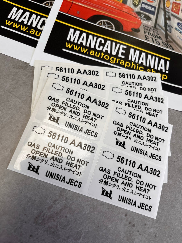 NISSAN R34 GTR Shock Absorber Decals 56210 AA302 (Set of 4)