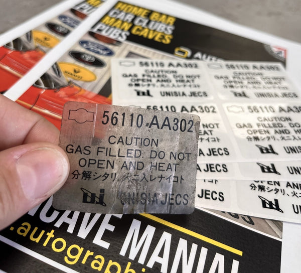 NISSAN R34 GTR Shock Absorber Decals 56210 AA302 (Set of 4)