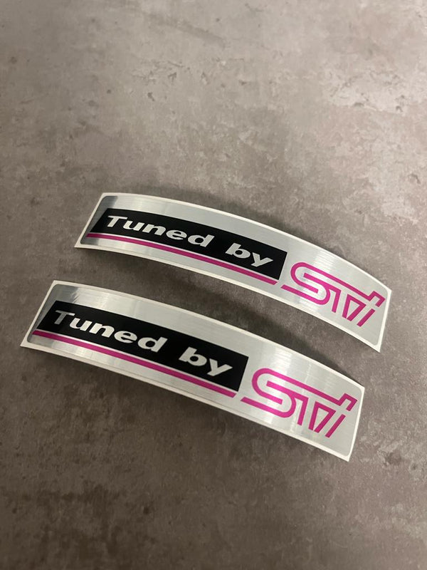 SUBARU Tuned by STI Engine Bay Intercooler Decal - 2 Pack