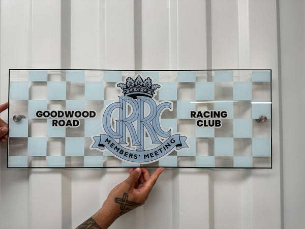 GOODWOOD - Road Racing Club Members Meeting Sign