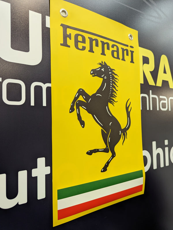 FERRARI - Yellow Hanging Banner