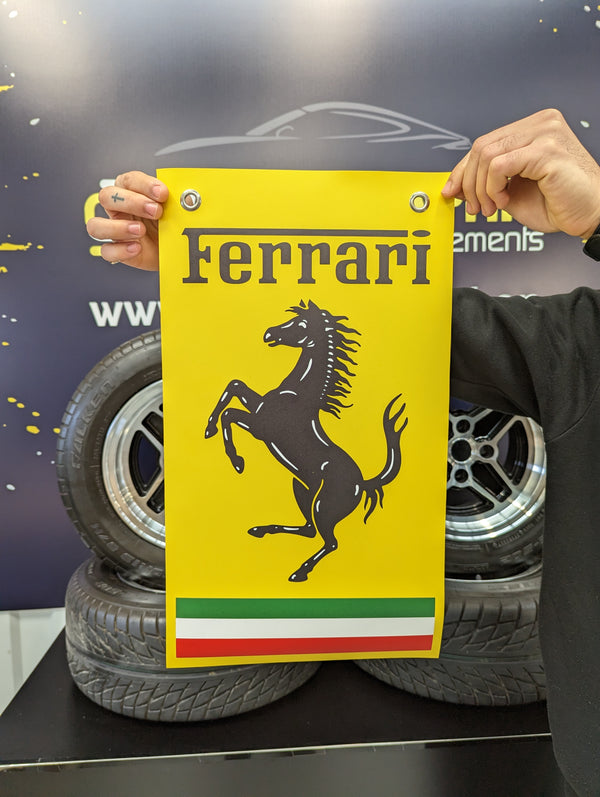 FERRARI - Yellow Hanging Banner