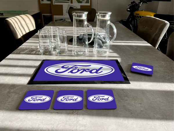 FORD - Bar Mat & Coaster Bundle