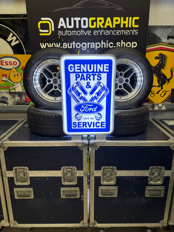 FORD - Illuminated Genuine Parts & Service Dealership Sign