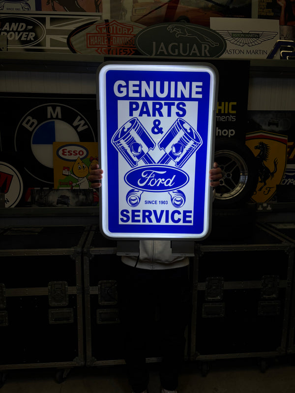 FORD - Illuminated Genuine Parts & Service Dealership Sign