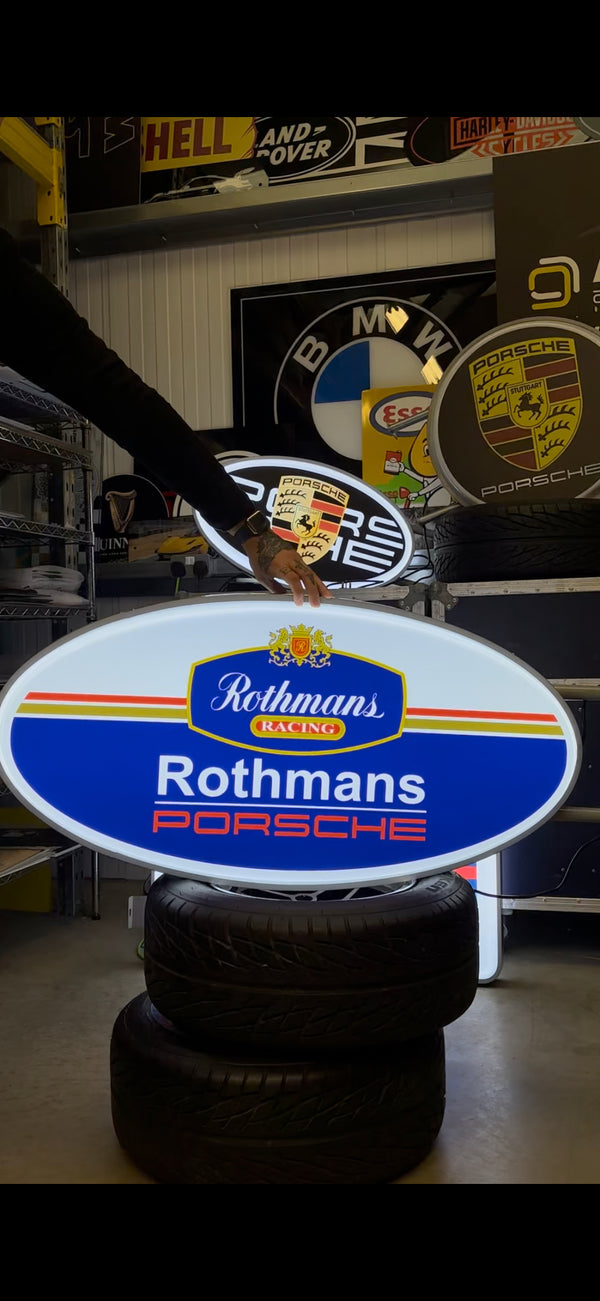 PORSCHE - Rothmans Racing Illuminated Double-Sided Sign.