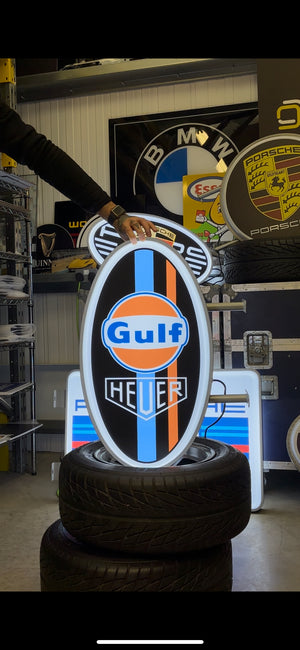 PORSCHE - Gulf Illuminated Double-Sided Sign.