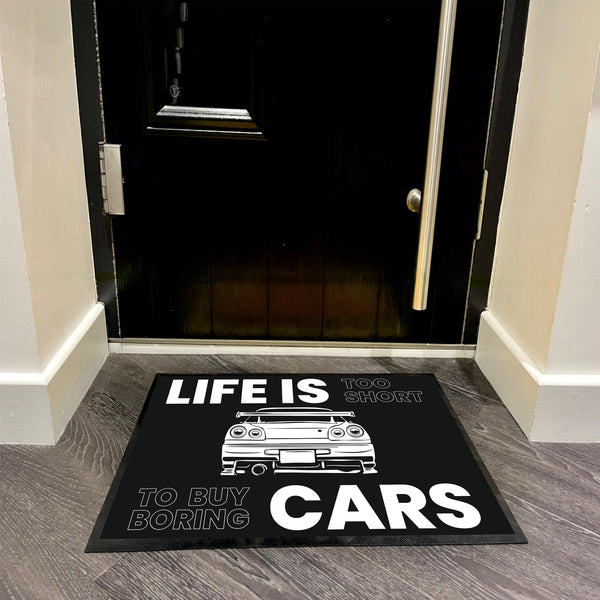 Life is too short to buy boring cars floor Mat