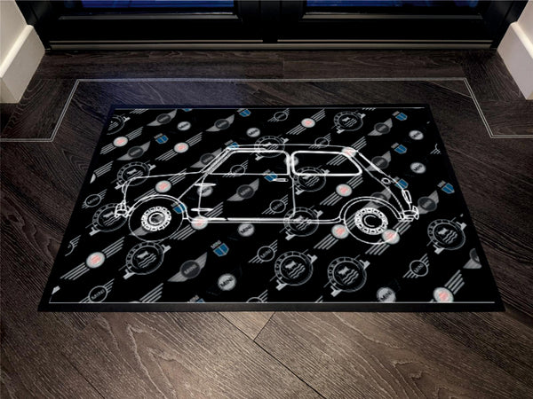 Mini - All the logo's Floor Mat