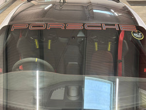 PORSCHE 911 / 992 Windscreen Decal Red+Black