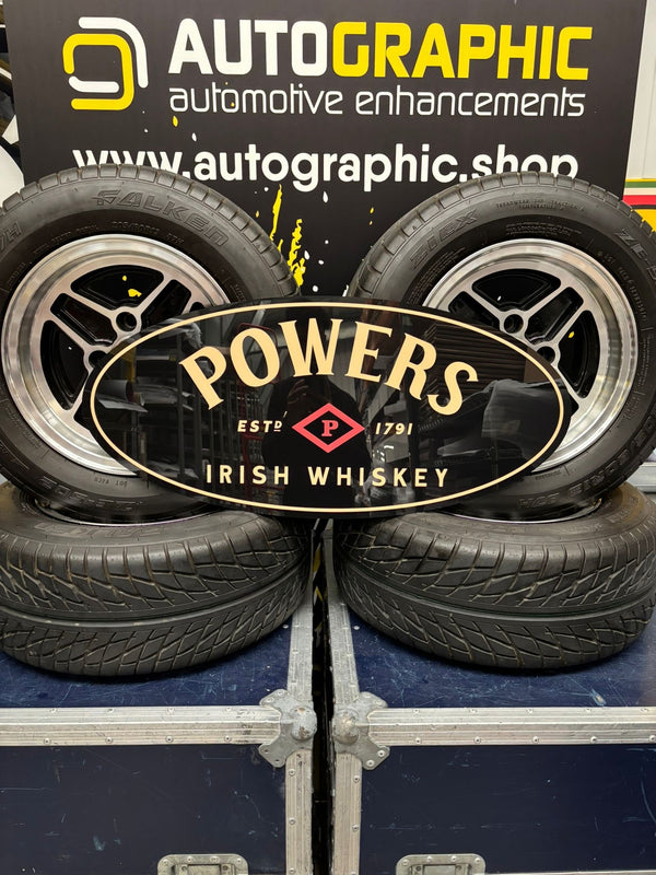 Powers Irish Whiskey - Red & Gold Oval Sign