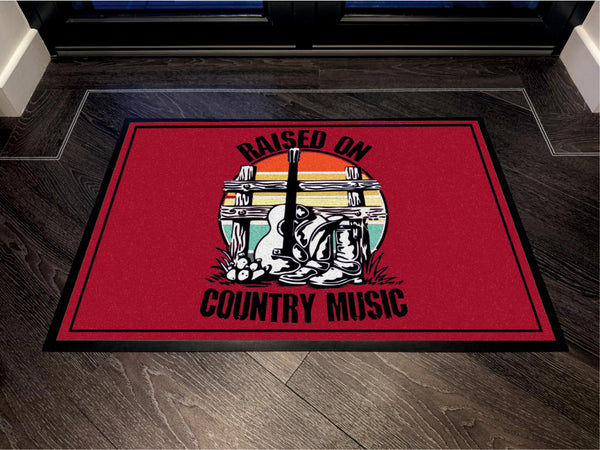 Raised On country Music - Floor Mat