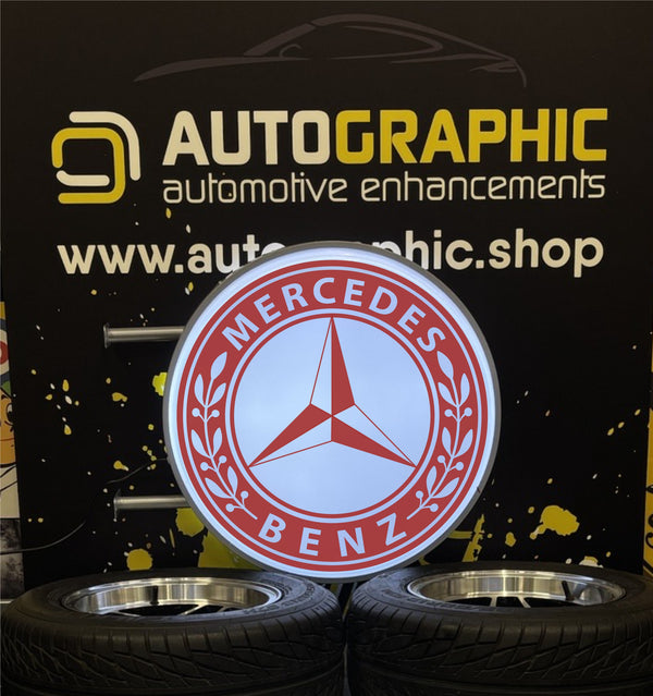 Mercedes logo - Double Sided Light Box