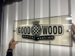 Vintage Goodwood Revival Meeting Sign for Man Cave Garage Decor | Rare Collectible Piece