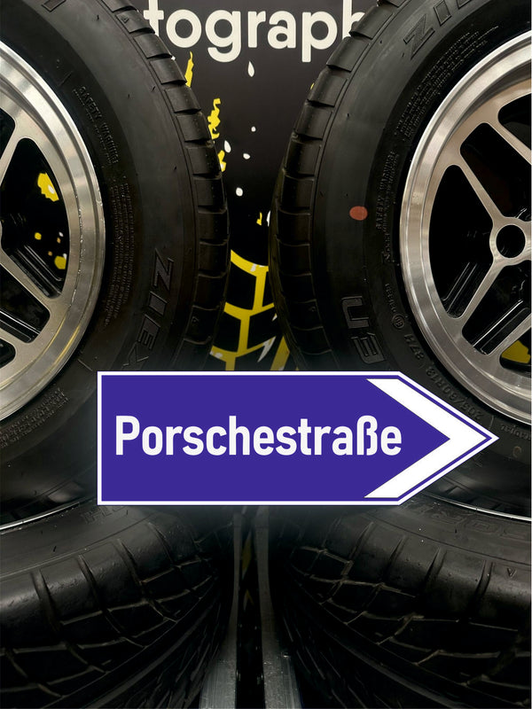 Porschestrabe - Road Sign - Arrow