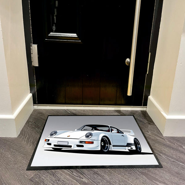 PORSCHE White car - Floor Mat