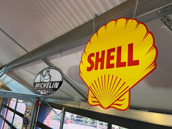 SHELL Logo Sign - Vintage Style (Double Side)
