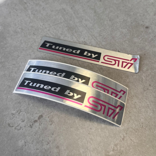 SUBARU Tuned by STI Engine Bay Intercooler Decal - 2 Pack